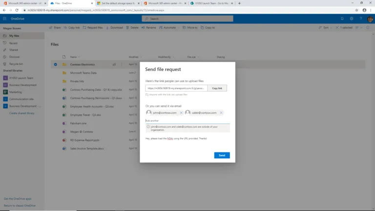 OneDrive for Business: Tips and Tricks for High-Performing Admins OneDrive For Business Send File Request