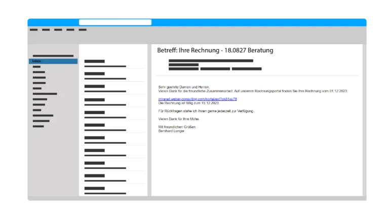 Security Awareness Service Phishing Rechnung DE
