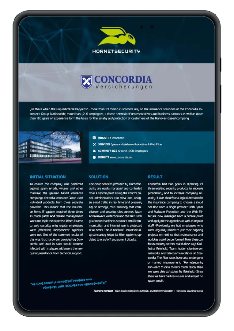document case study concordia mockup