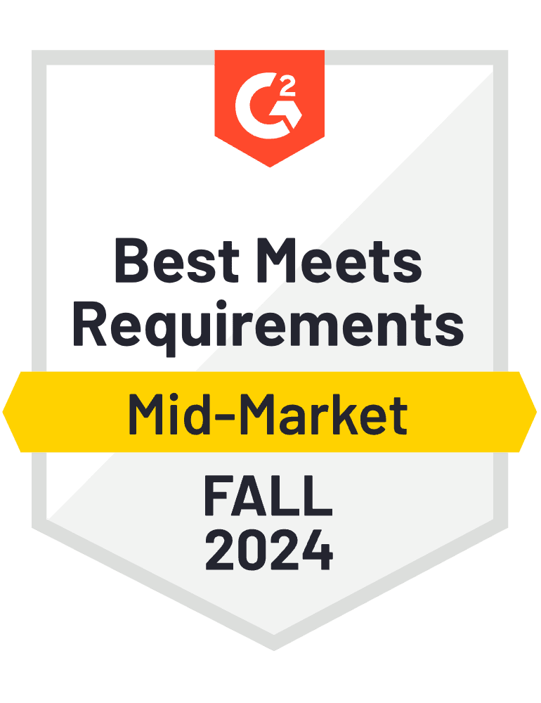 G2 Fall Awards 2024: Best Meets Requirements, Mid-Market, 365 Total Backup