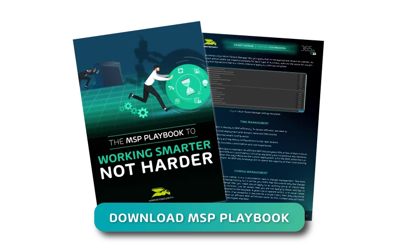 Ready to effortlessly scale up your MSP? Preview of the eBook banner MSP Playbook