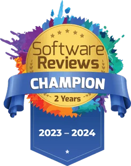 Analyst Relations SoftwareReviews Champion for 2023 and 2024