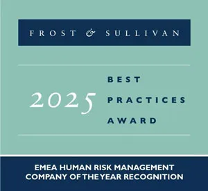 Frost and Sullivan : Best Practice Award, EMEA Human Risk Management of the year Recognition, Security Awareness Service 