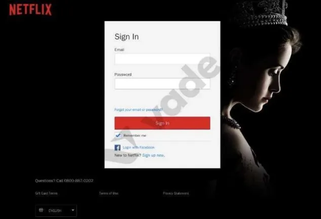 Phishing Netflix phishing page