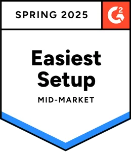 G2 Spring Awards 2025 : Easiest Setup