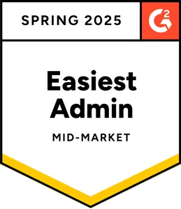 G2 Spring Awards 2025 : Easiest Admin