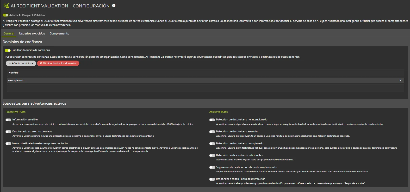 AI Recipient Validation airv conf es