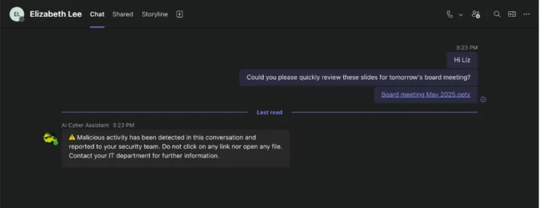 example of a comprised teams account 4